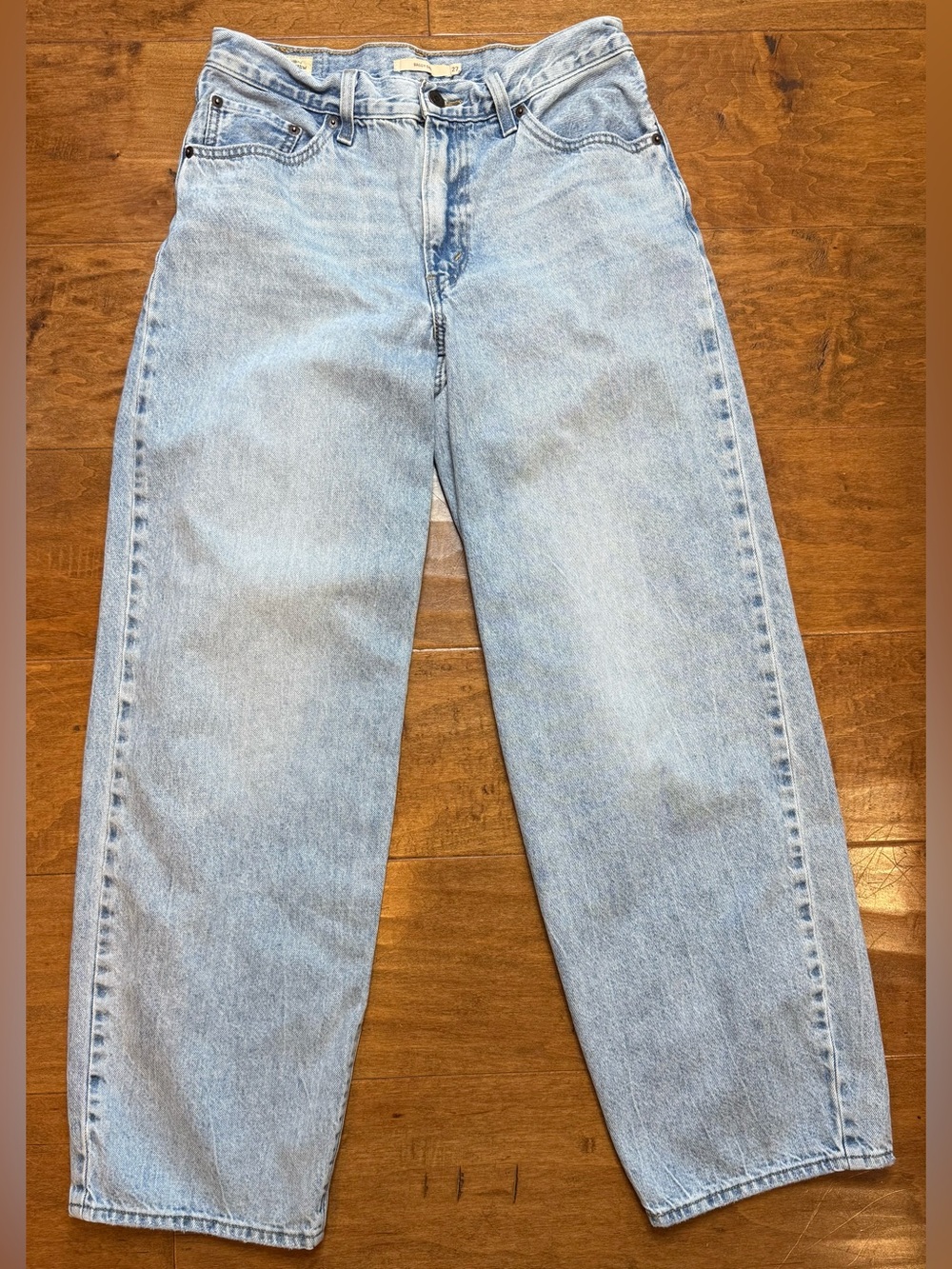 Levi’s Premium Baggy Dad Jeans 27 High Rise Light Wash Denim